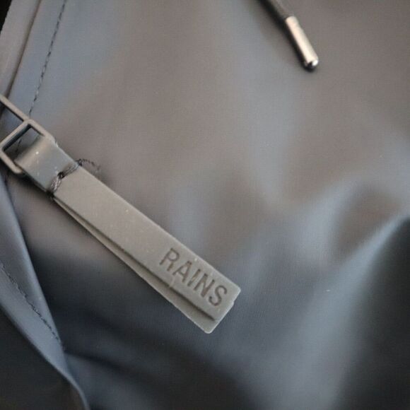 RAINS 18550 Women's Sz XS Navy Blue String Parka Waterproof Rain Jacket - Picture 7 of 11